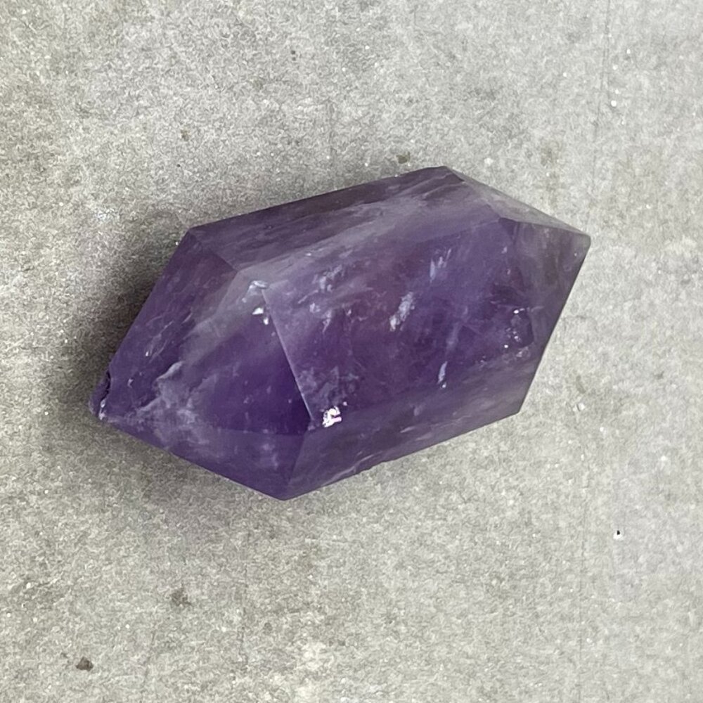 Polished Amethyst Double Terminated Healing Crystal Chunk, 2.2 oz.